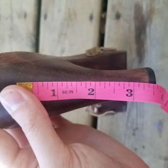 Vintage 90s y2k BRATZ Wood Leather‎ Heeled Sandals - Picture 9 of 9